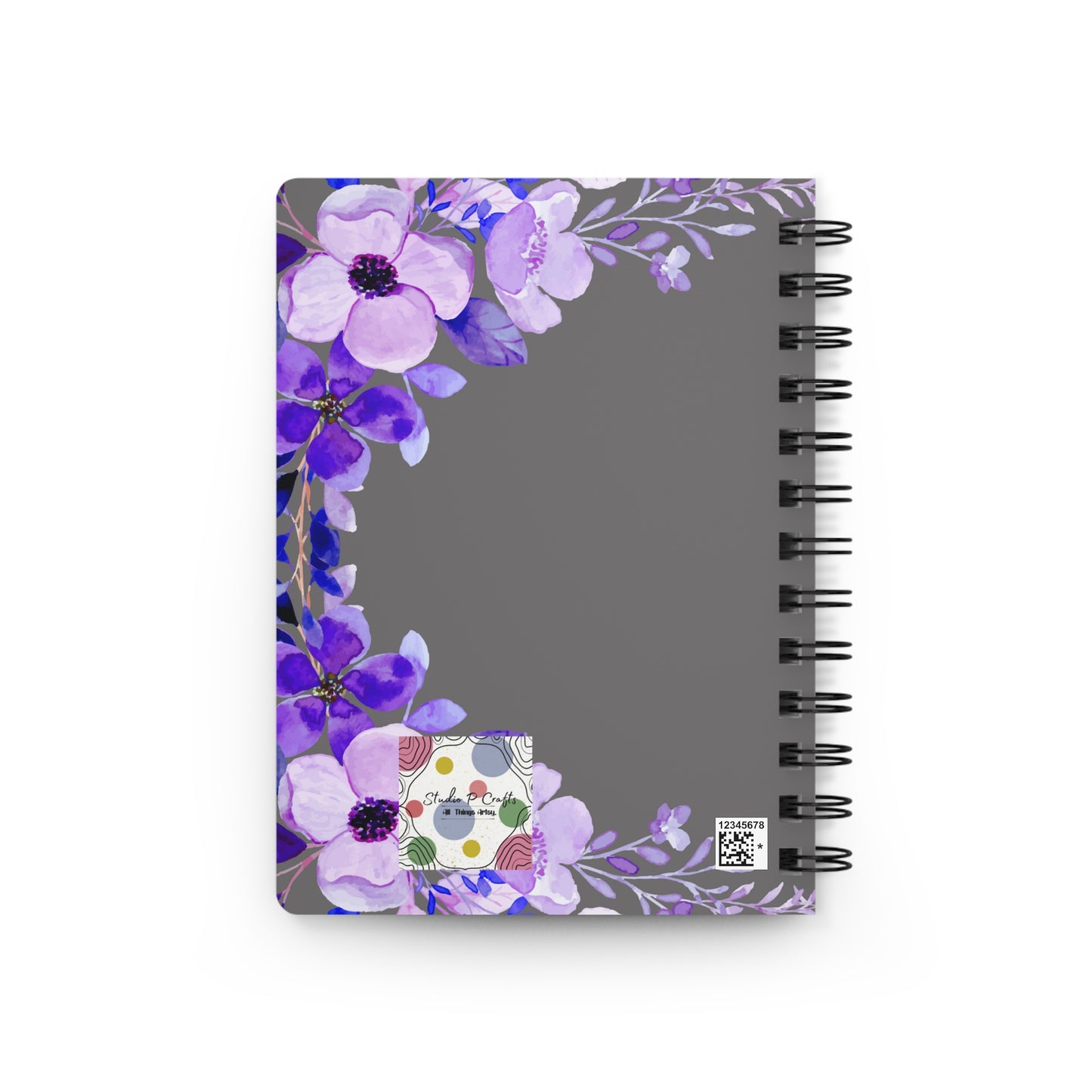 Lavender Vines Notebook, Flower Notebook, Flower Pattern Notebook, Pattern Notebook, College Notebook, School Notebook,  Spiral Bound Journal