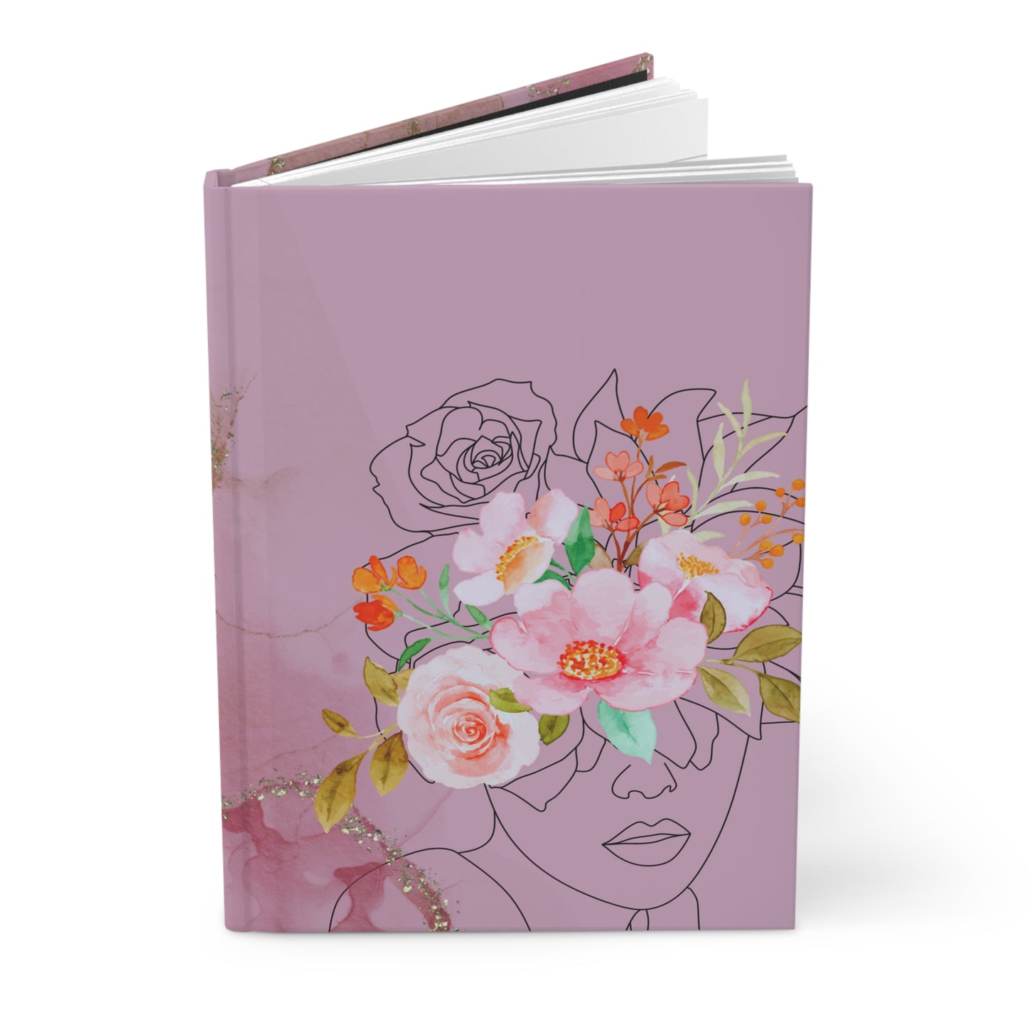 Flower Beauty Journal, Beautiful Journal, Cute Design Journal, Personal Journal, Flower Journal, Woman Journal, Hardcover Journal Matte