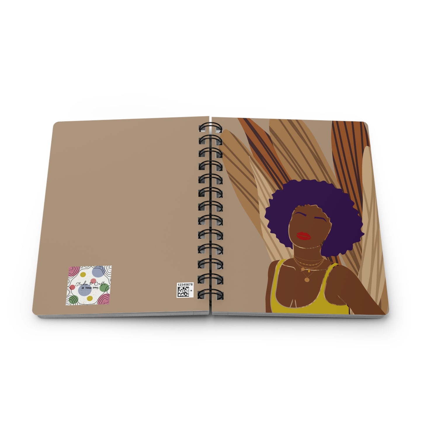 Classy Woman Notebook, Black Woman Notebook, Black Girl Magic Notebook, Black Magic Notebook, Woman Inspired Notebook, Brown Color Notebook, Flower Pattern Notebook, Spiral Bound Journal